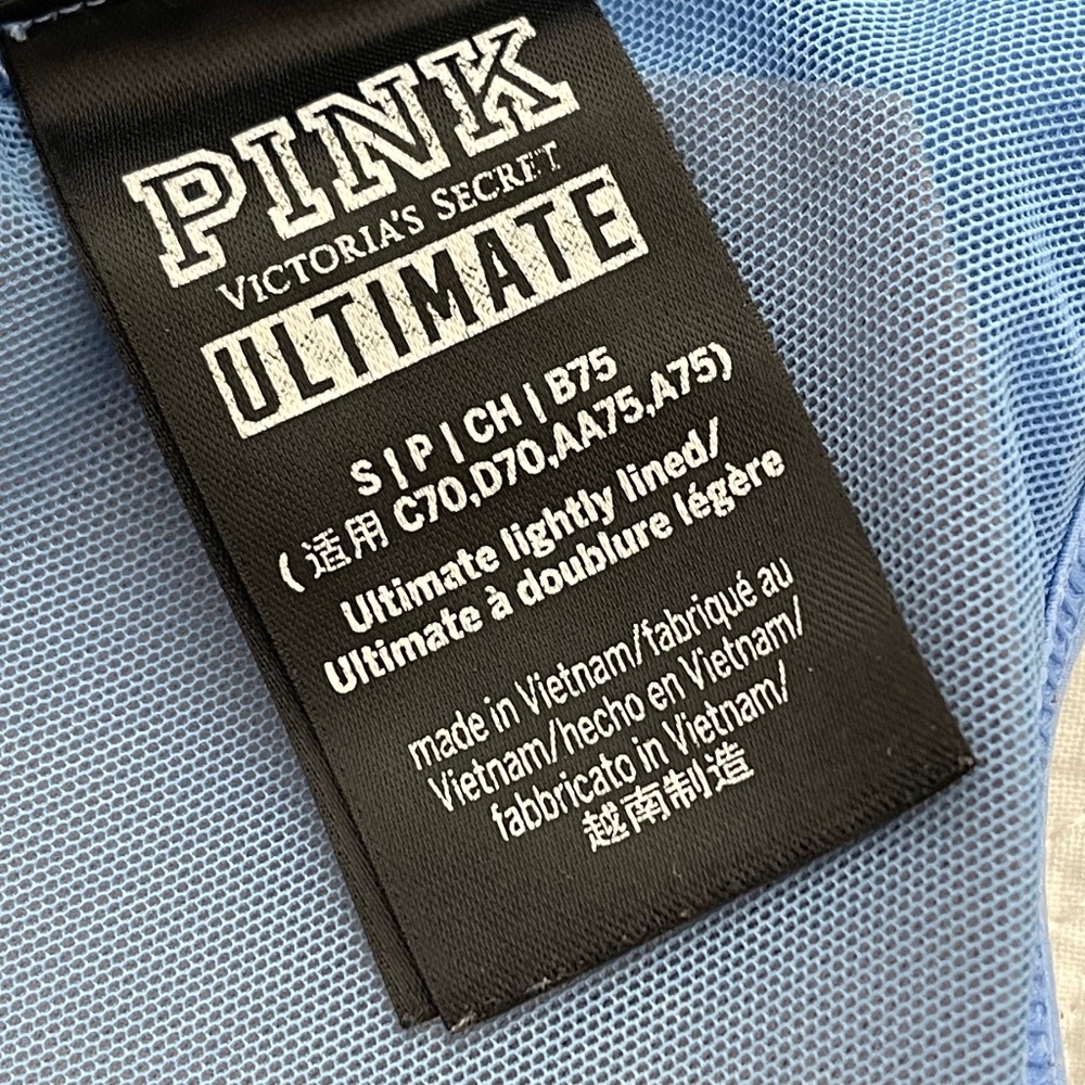 Victoria’s Secret PINK Ultimate Lightly Lined Strappy Sports Bra Size 32B - Picture 11 of 12